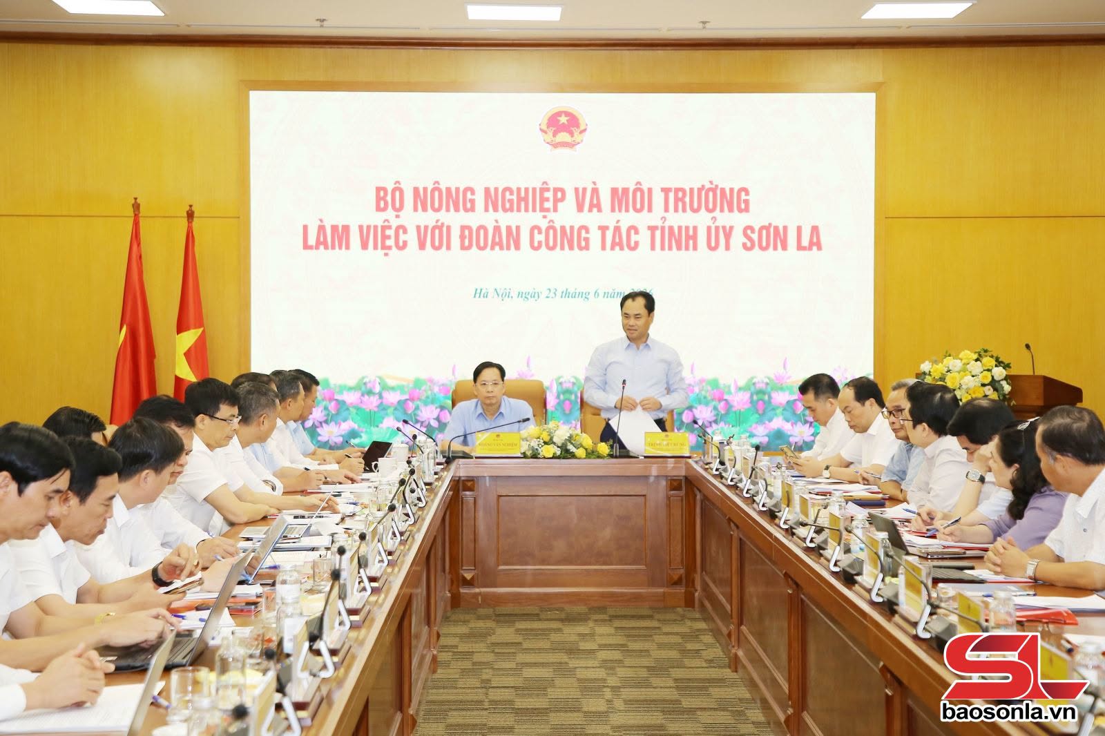 Bộ trưởng Bộ Nông nghiệp và Môi trường làm việc với Thường trực Tỉnh ủy Sơn La
