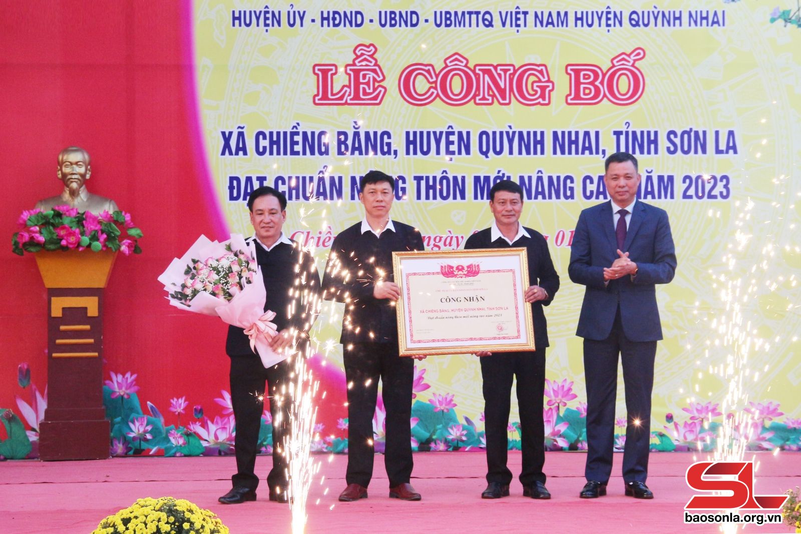 Chiềng Khoang và Chiềng Bằng đạt chuẩn xã nông thôn mới nâng cao năm 2023